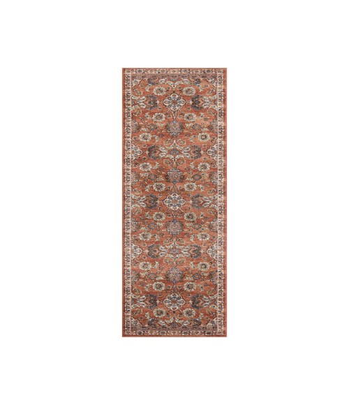 Jordan Bea Orange Traditional Floral Area Rug