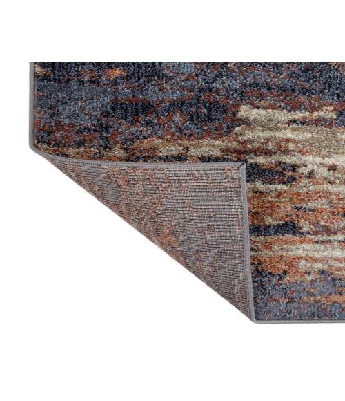 Jordan Delia Rust Modern Abstract Area Rug