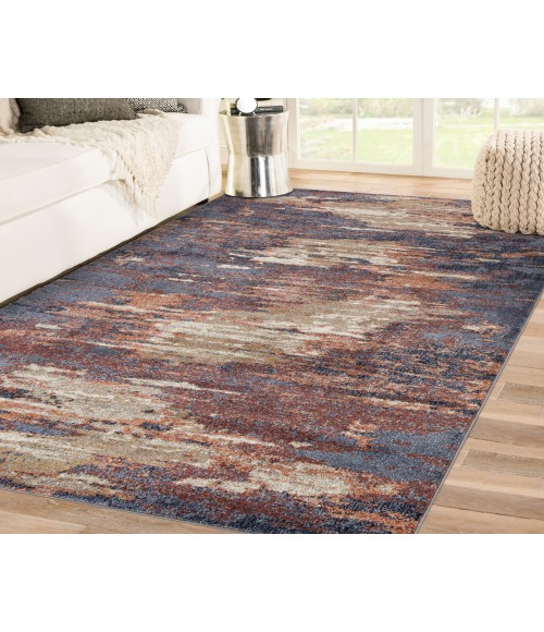 Jordan Delia Rust Modern Abstract Area Rug