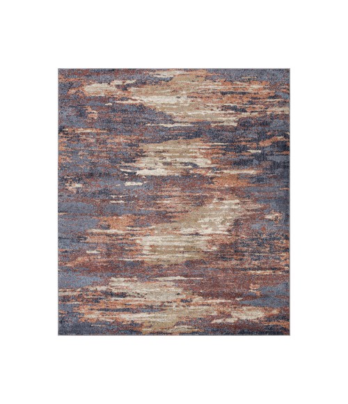 Jordan Delia Rust Modern Abstract Area Rug
