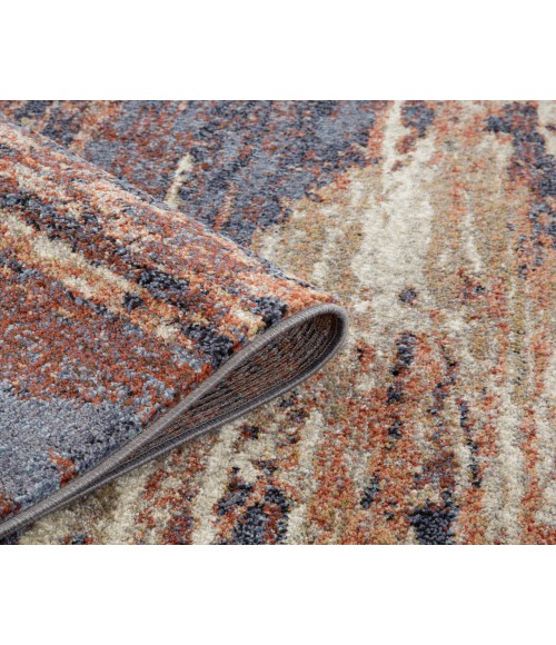 Jordan Delia Rust Modern Abstract Area Rug