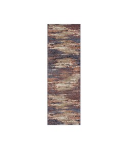 Amer Jordan Delia Rust Modern Abstract Runner Rug 2'7" x 10"