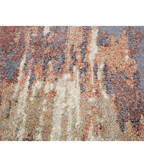Jordan Delia Rust Modern Abstract Area Rug