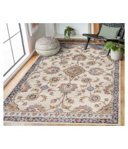 Amer Jordan Bea Ivory Traditional Floral Area Rug 6'7" x 9'