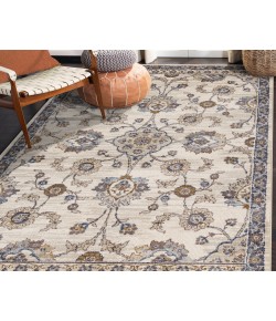 Amer Jordan Bea Ivory/Charcoal Traditional Floral Area Rug 7'10" x 10'2"
