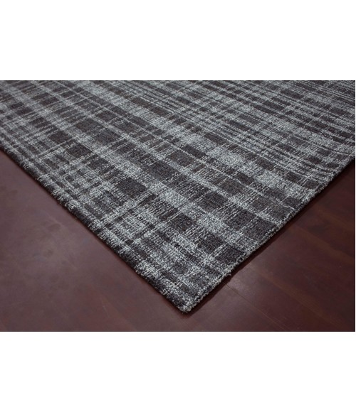 Amer Laurel Turlen Charcoal Hand-Tufted Wool Area Rug 7'6"x9'6"