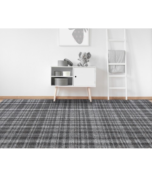 Amer Laurel Turlen Charcoal Hand-Tufted Wool Area Rug 7'6"x9'6"