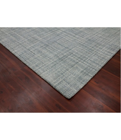 Amer Laurel Turlen Sea Blue Hand-Tufted Wool Area Rug 8'6"x11'6"