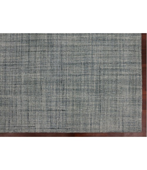 Amer Laurel Turlen Sea Blue Hand-Tufted Wool Area Rug 8'6"x11'6"