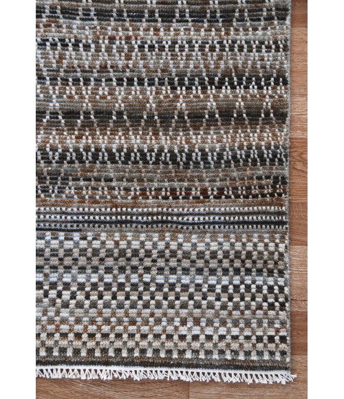 Amer Legacy Alden Gray Hand-Knotted Wool Area Rug 2'x3'