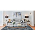 Amer Legacy Barton Gray/Blue Hand-Knotted Wool Area Rug 8'x10'
