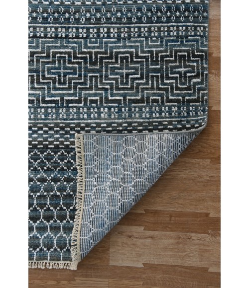 Amer Legacy Aleyn Blue Hand-Knotted Wool Blend Area Rug 2'x3'