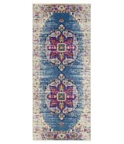 Amer Manhattan MAN-15 Lecat Turquoise/Pink Area Rug 2 ft. 6 in. X 6 ft. Runner