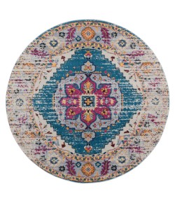 Amer Manhattan MAN-15 Lecat Turquoise/Pink Rug 2 ft. 6 in. X 7 ft. 6 in. Runner