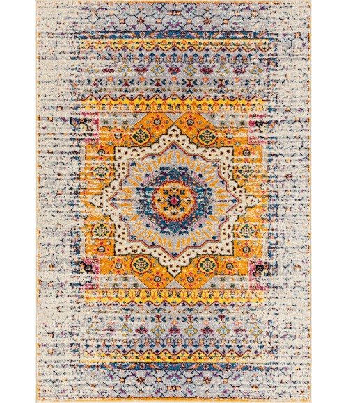 Amer Manhattan Beale Boho Medallion Orange/Ivory Runner Rug 2'6"x7'6"