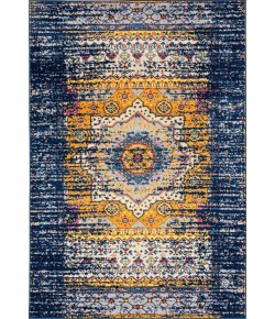 Amer Manhattan MAN-34 Beale Navy/Orange Rug 2 ft. 6 in. X 7 ft. 6 in. Runner
