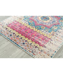 Amer Manhattan MAN-35 Beale Pink/Ivory Area Rug 6 ft. 6 in. X 6 ft. 6 in.R Round