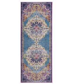 Amer Manhattan MAN-3 Payne Blue/Orange Area Rug 2 ft. 6 in. X 6 ft. Runner