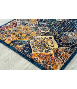 Amer Manhattan MAN-40 Anses Navy/Orange Area Rug 2 ft. 6 in. X 6 ft. Runner