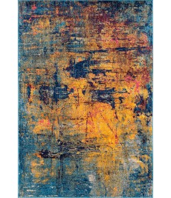 Amer Manhattan MAN-41 Bunnt Orange/Navy Rug 2 ft. 6 in. X 7 ft. 6 in. Runner