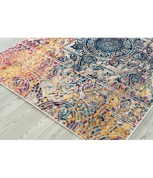 Amer Manhattan Burke Tribal Multi-Colored Runner Rug 2'6"x7'6"