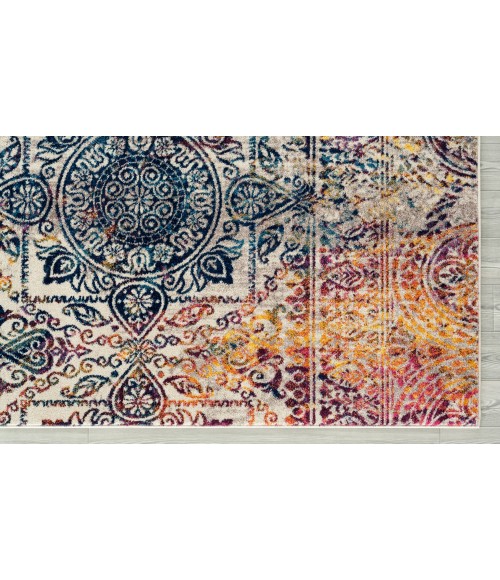 Amer Manhattan Burke Tribal Multi-Colored Runner Rug 2'6"x7'6"