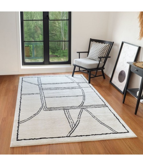 Amer Monotone White MNT-1 8 ft. 9 in. X 11 ft. 9 in. Rectangle Rug