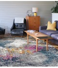 Amer Montana Lizette Blue/Pink Polypropylene Area Rug 5'3"x7'6"