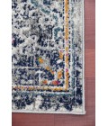 Amer Montana Myro Blue/Orange Polypropylene Runner Rug 2'7"x8'
