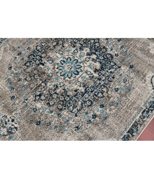 Amer Montana Nieves Teal Polypropylene Area Rug 8'10"x11'10"