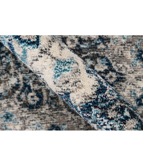 Amer Montana Nieves Teal Polypropylene Area Rug 8'10"x11'10"