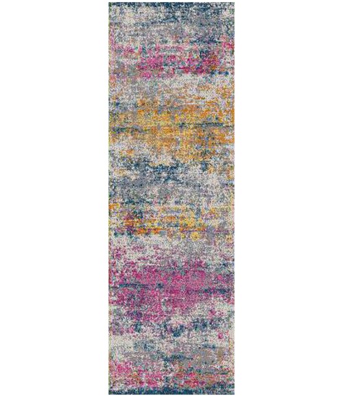 Amer Montana Blesilda Orange/Pink Polypropylene Runner Rug 2'7"x8'