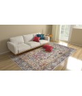 Amer Montana Carrey Gray/Orange Polypropylene Area Rug 8'10"x11'10"