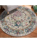 Amer Montana Carrey Gray/Orange Polypropylene Round Rug 7'6"x7'6"R