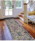 Amer Montana Carrey Gray/Orange Polypropylene Runner Rug 2'7"x8'