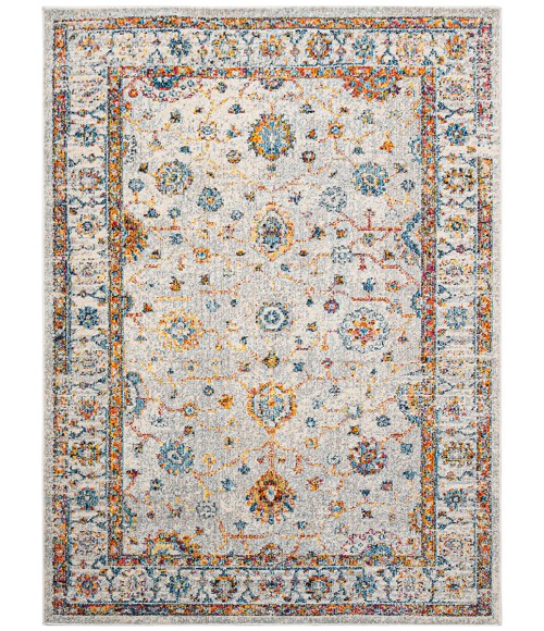 Amer Montana Estrel Ivory/Orange Polypropylene Round Rug 7'6"x7'6"R