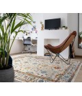 Amer Montana Estrel Ivory/Orange Polypropylene Area Rug 5'3"x7'6"