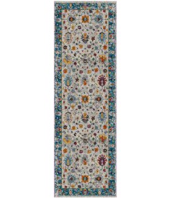 Amer Montana MON-6 Filomina Blue/Orange Area Rug 2 ft. 7 in. X 8 ft. Runner