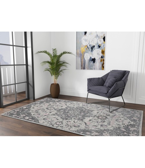 Amer Montana Herris Gray Polypropylene Area Rug 3'3"x5'
