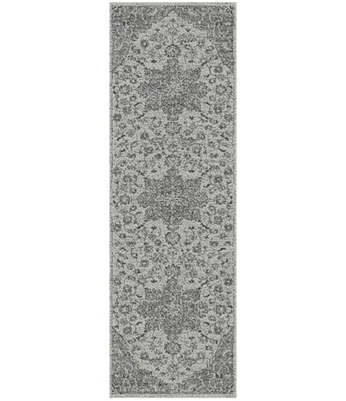 Amer Montana Herris Gray Polypropylene Runner Rug 2'7"x8'