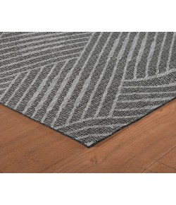 Amer Maryland Abbel Fossil Gray Geometric Indoor/Outdoor Rug 28" x 96"