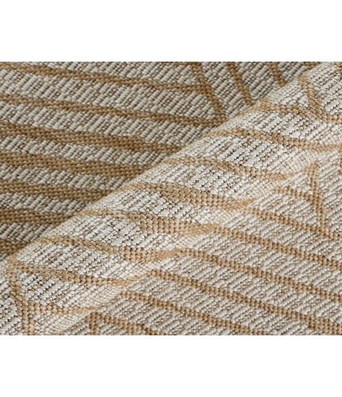 Maryland Abbel Champagne Geometric Indoor/Outdoor Area Rug