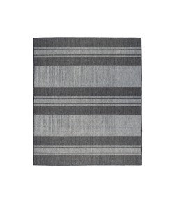 Amer Maryland Blessy Silver Striped Indoor/Outdoor Area Rug 63" x 96"