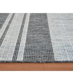 Amer Maryland Blessy Silver Striped Indoor/Outdoor Area Rug 28" x 96"