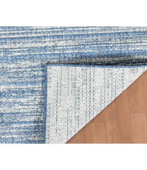 Maryland Cecil Blue Striped Indoor/Outdoor Area Rug