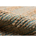 Amer Naturals Sinclair Blue Organic Jute/Cotton Flatweave Area Rug 8'x10'