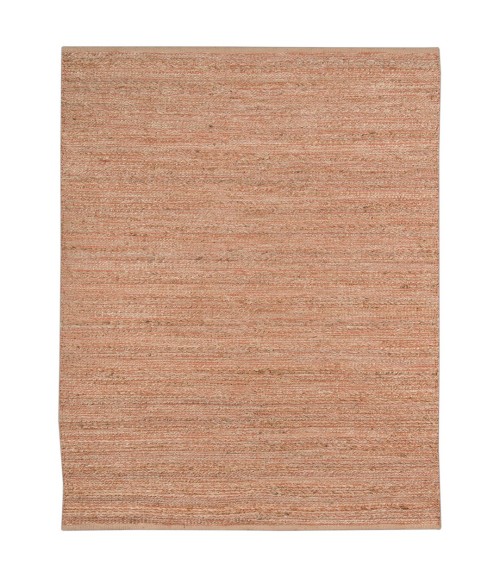 Amer Naturals Sinclair Orange Organic Jute/Cotton Flatweave Area Rug 8'x10'