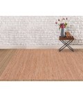 Amer Naturals Sinclair Orange Organic Jute/Cotton Flatweave Area Rug 8'x10'