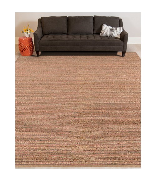 Amer Naturals Sinclair Pink Organic Jute/Cotton Flatweave Area Rug 8'x10'
