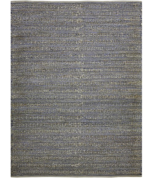 Amer Naturals Sinclair Navy Organic Jute/Cotton Flatweave Area Rug 5'x8'